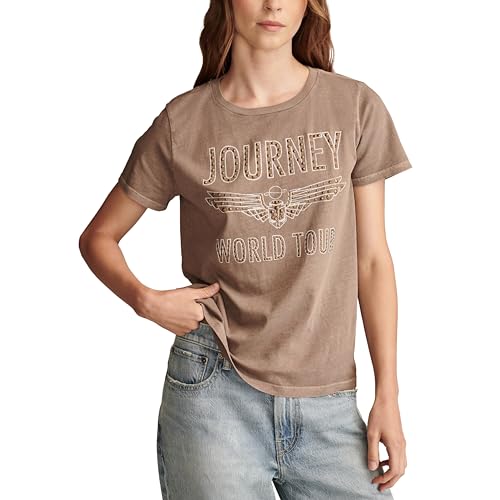 Lucky Brand Women’s Classic Crew Neck Tee, Walnut