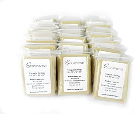 Super Durable Triangular Bandage | Cravat | Water Resistant | 40"x40"x56" | Pack of 20 by survivicine