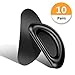 YR Eyeglass Nose Pads, Stick On Soft Silicone Nose Pad Cushion, Adhesive Anti-Slip Nose Pads for Glasses, Eyeglasses, Sunglasses, 1.3mm, 10 Pairs, Black