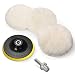 MATCC 5 Pcs 6 Inch Polishing Buffer Wool and Wheel Polishing Pad Woolen Polishing Waxing Pads Kits with M14 Drill Adapter primary