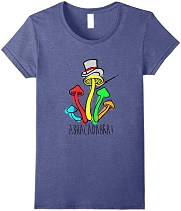Womens Awesome Magic Mushroom Pun T-Shirt - Mens &amp; Womens Sizes Large Heather Blue