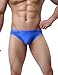 Ekouaer Men Briefs Underwear Ice Silk Wide Waistband Triangle Bikini Briefs 3 Pack, Blue, XL