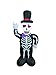 BZB Goods 4 Foot Halloween Inflatable LED Lighted Skull Skeleton with Hat LED Lights Decor Outdoor Indoor Holiday Decorations, Blow up Lighted Yard Decor, Lawn Inflatables Home Family Outside