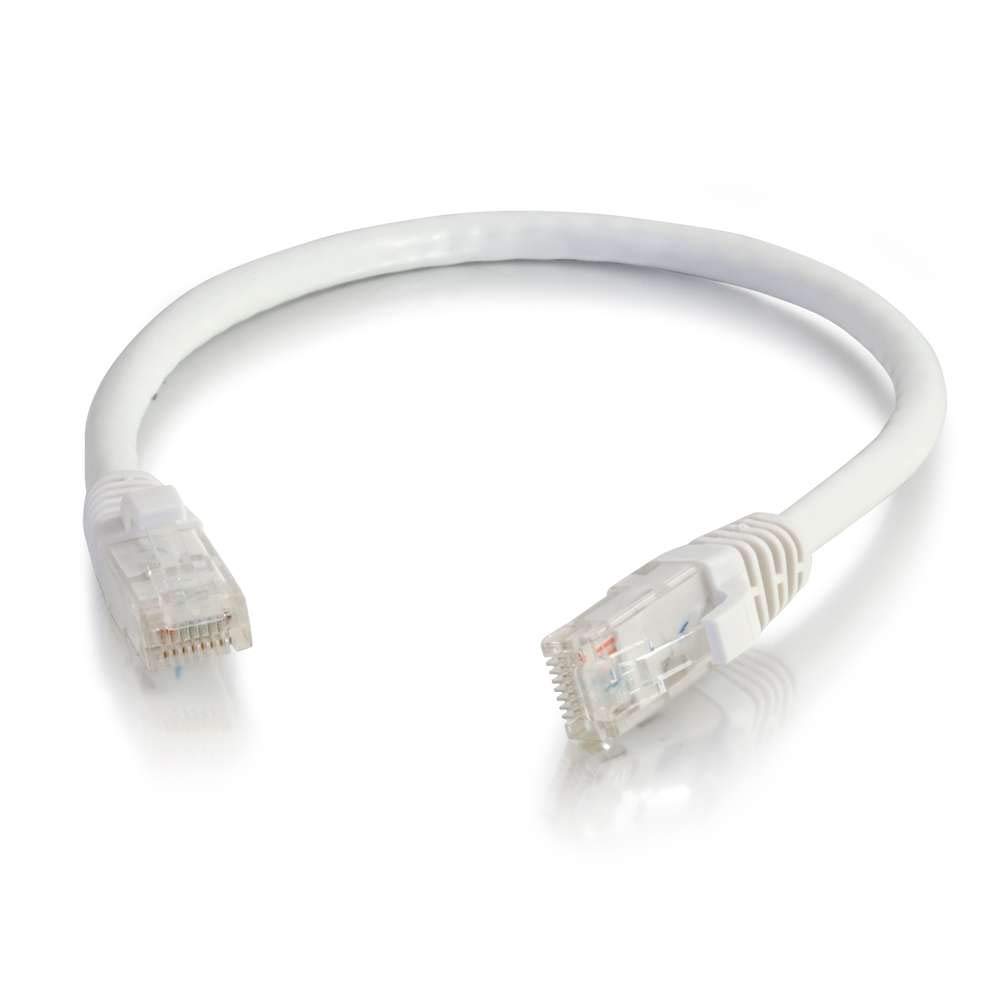 C2G 83485 Cat6 Booted Unshielded (UTP) Network Patch Cable - White, 0.5m