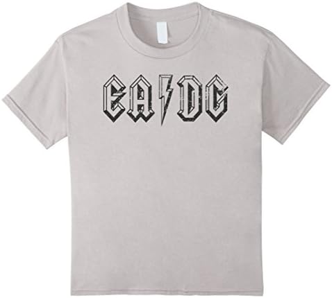 Kids Bass Player T Shirt E A D G Strings Of The Bass Guitar 6 Silver