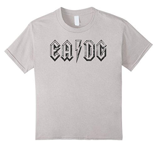 Kids Bass Player T Shirt E A D G Strings Of The Bass Guitar 6 Silver