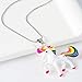 Unicorn Necklace for Girls,Unicorn Gifts for Girls Pendant Necklace, Christmas Birthday Party Jewelry Gift for Daughter Granddaughter