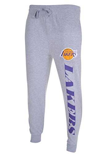 NBA Men's Active Basic Team Logo French Terry Jogger Pants ,  Small,  Heather Gray