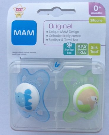 Mam Original Soother Twin Pack 0m+ (Hippo / Fox)