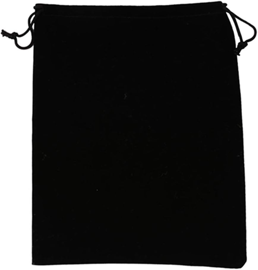 Egurs 20pcs Velvet Drawstring Bags Wedding Favor Gift Bags Candy Bags Jewelry Pouch 10x15cm, Black - Image 4