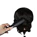 Male Mannequin Head 100% Human Hair Hairdresser Training Head Manikin Cosmetology Doll Head with Beard for Practice - Black, Table Clamp Included - Jack