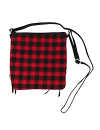 Unionbay Crossbody Bolso de mano con correa de piel sintética ajustable - rojo y negro franela