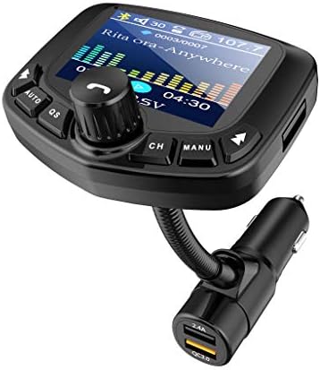 Bluetooth Stereo Car Kit MP3 Player FM Transmitter Hands Free USB Charger Black