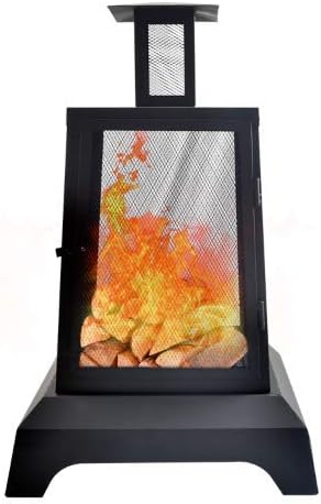 CharaHome - Chimenea de acero de calidad para exteriores, 66 cm, con
