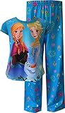 Disney Big Girls' FROZEN Elsa, Anna, and Olaf Pajama Set