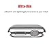 SIRUIBO Compatible with Apple Watch Series 4 Screen Protector 40mm, Soft Slim Full-Around Protective iWatch 4 Case Cover for Apple Watch Series 4, Silver