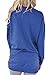 Shawhuwa Womens Long Sleeve Sweatshirt Loose T-Shirt Blouses Tops L Royal Blue