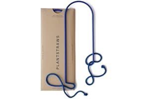 Plantstraws Beautiful Self-Watering Wick System for Effortless Plant Care, Automatic Drip Irrigation, Sustainable & Stylish Scandinavian Design, Ideal for House Plants (M, Klein Blue)