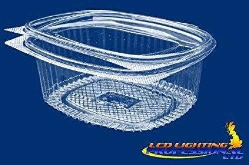 50 pcs Plastic Disposable Clear Box Container Flat Lid Salad 1000ml 35.2oz STP1000T