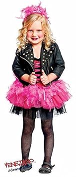 Fancy Me Italian Made Baby, Kleinkinder &ältere Mädchen Prestige Sammlung Super Deluxe Rock Star Lederjacke & Tutu Kleid Kost