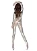 FASHION QUEEN One-Piece Scaly Jumpsuit Punk Metallic 3D Hollow Up Catsuit Plus Size