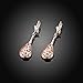 Rose Gold Filigree Teardrop Leverback Earrings (Filigree Teardrop)