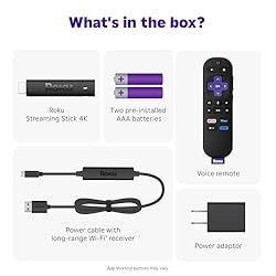 Roku Streaming Stick 4K - HDR & Dolby Vision Roku
