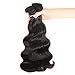 Colorful Queen Brazilian Virgin Hair Body Wave Remy Human Hair 3 Bundles Human Hair Weaves 100% Unprocessed Virgin Hair Extensions for African Women Natural Color 16 18 20 inch