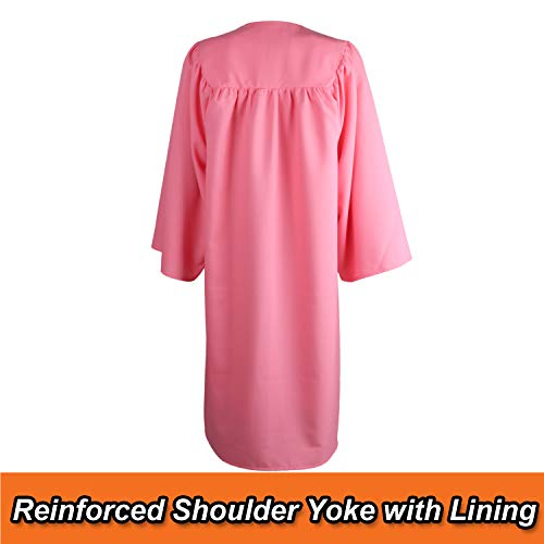 OSBO GradSeason Matte Graduation Gown Cap Tassel Set 2018 & 2019 for High School and Bachelor (Pink, 57"(6'0"-6'2")) - Thumbnail 3