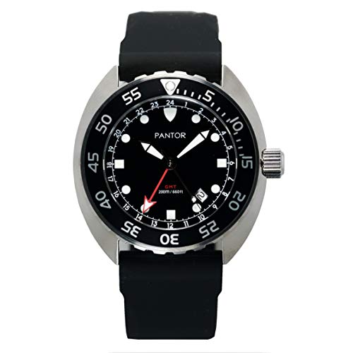 Pantor-Nautilus-GMT-Dual-Time-Display-Mens-Dive-Watches-200m-Swiss-Quartz-45mm-Diver-Watches-with-Rotating-Bezel-and-Rubber-Strap