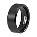 iTungsten 6mm 8mm Black Tungsten Carbide Rings for Men Women Wedding Bands Matte Finish Beveled Edges Comfort Fit