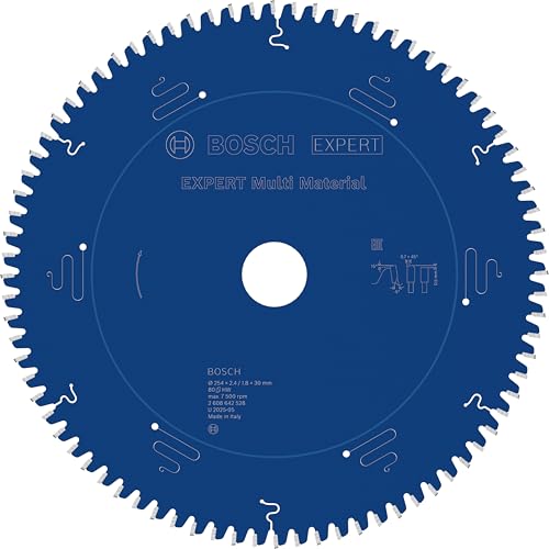 Bosch Accessories Bosch Professional 1x Kreissägeblatt Expert for Multi Material (für Multimaterial, Sägeblatt Ø 254 x 30 x 2,4 mm, 80 Zähne, Zubehör Kreissäge)