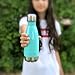 Stainless Steel Water Bottle for Kids School: 12 oz Double Wall Insulated Cola Bottle Shape for Cold and Warm Drinks, BPA Free Metal Sports Bottle For Boys, Girls & Women (Aqua Blue, 12 oz)