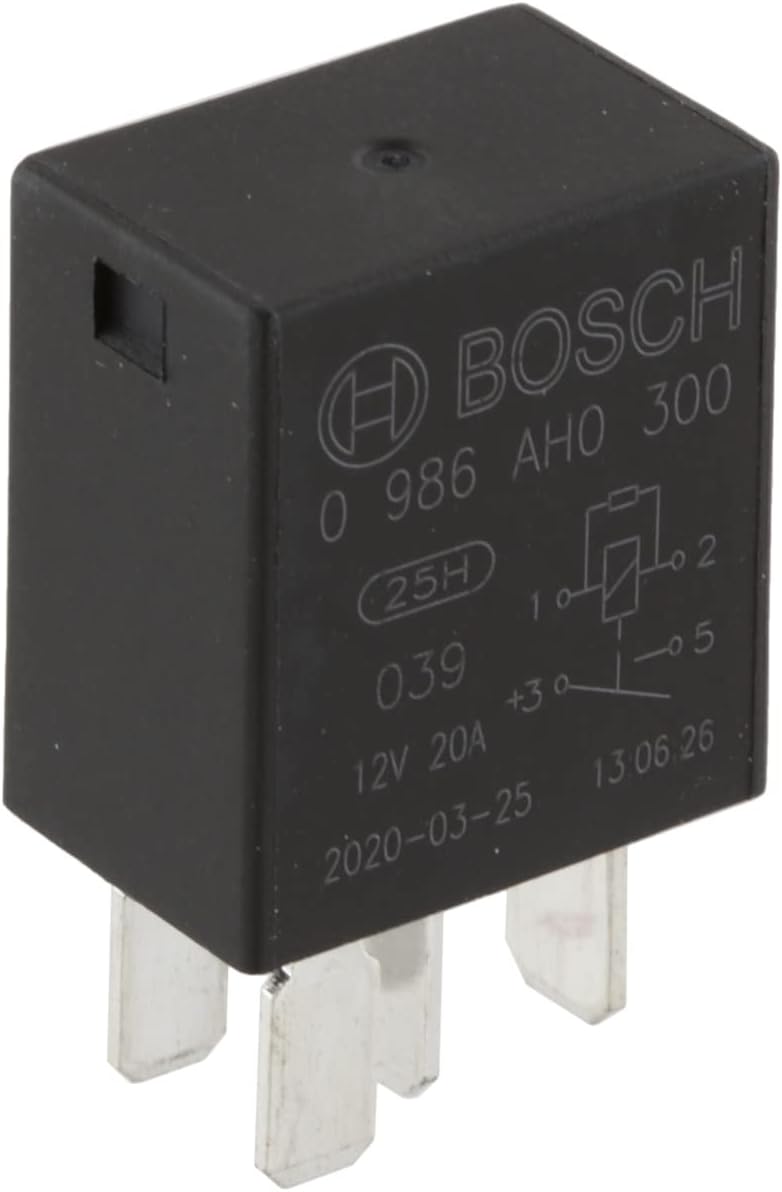 Bosch Mini Relay 12V 20A IP5K4 4 Pin -40C to 85C