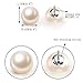EVER FAITH Women's 925 Sterling Silver AAA Freshwater Cultured Pearl Button Stud Earrings - 10MM
