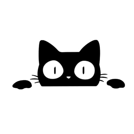 Cute Waterproof Easy Apply Shiny Car Decor Cartoon Surprise Cat