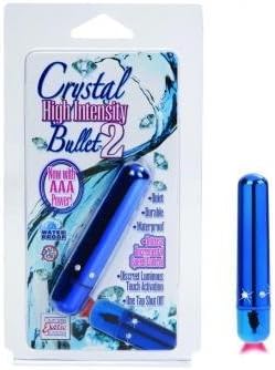 Bundle Package Of Crystal Hi Intensity Bullet 2 Blue And a Bottle of 1.7 -oz iLube Personal Silicone Lubricant