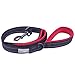 VIVAGLORY Twingrip Dog Leash, Double Handle Dog Leash for Training & Walking with Traffic Handle & 2 Loop, Traffic Control Reflective Heavy Duty for Puppy Pet, 6ft x 1in, Black