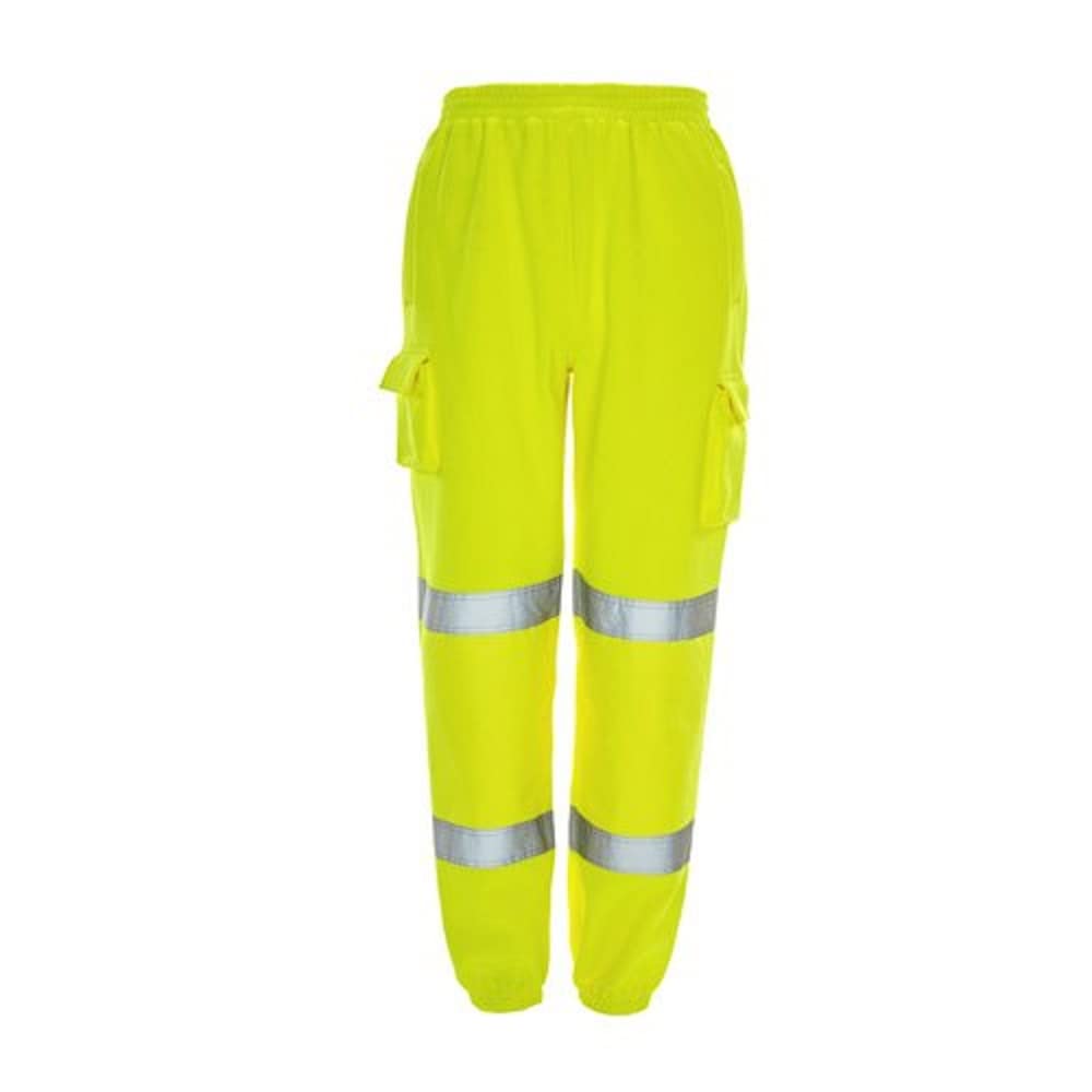 Supertouch J8041 Hi Vis Jogging Bottoms, Small, Yellow