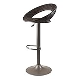 Winsome Bali Adjustable Airlift Stool, Woven Seat