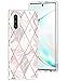 SKYLMW Case for Galaxy Note 10, Shockproof Protection Thin Slim Soft TPU Bumper Protective Cover Cases with Stand & Lanyard Neck Strap for Galaxy Note 10 2019,Marble Clear