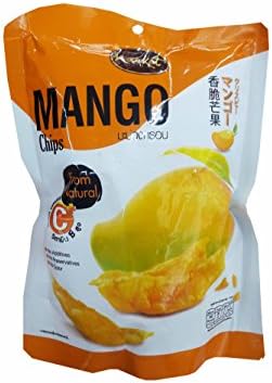 3 packs of Crispy Mango, Mango chips High vitamin C from Natural, Delicious Fruit Snack by Nacket, Thailand.(30 g/ pack)