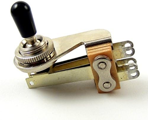 Switchcraft 3-Way Right Angle"L-Type" Toggle Switch w/Genuine Black Switchcraft Tip