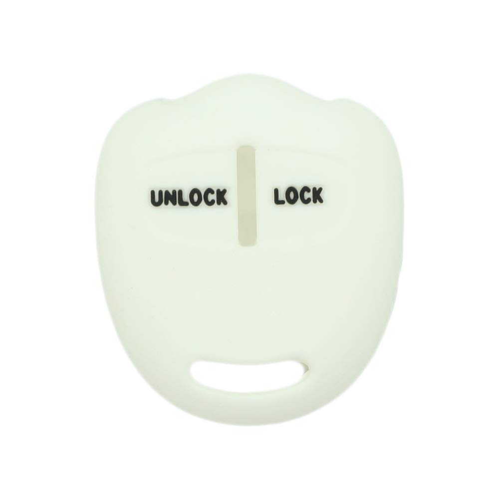 BROVACS Silicone Cover Protector Case Holder Skin Jacket Compatible with MITSUBISHI 2 Button Remote Key Fob CV4524 White