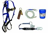 Fall Tech 8595A Contractor Harness with 4 Piece Roofer's Kit, Universal Fit by Fall Tech