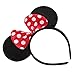 IBTOM CASTLE Toddlers Girls' Polka Dots Christmas Birthday Princess Leotard Costume Tutu Dress Up Bows Ears Headband Red+ 3D Ears 4-5 Years