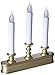 Xodus Innovations Battery Operated LED Dusk to Dawn 3-Tier Candelabra Window Candle with Amber Flicker Flame