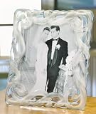 Fifth Avenue Crystal Lucria Frosted Picture Frame, 8 by 10-Inch