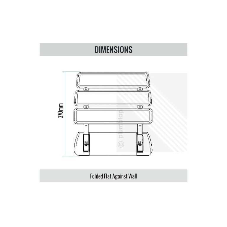 EcoSpa Elegance Bathroom Mobility Aid • Wall Mounted Folding Shower