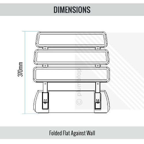 EcoSpa-Elegance-Bathroom-Mobility-Aid--Wall-Mounted-Folding-Shower-Seat-Stool-in-WhiteChrome-Trim--Max-160kgs25st